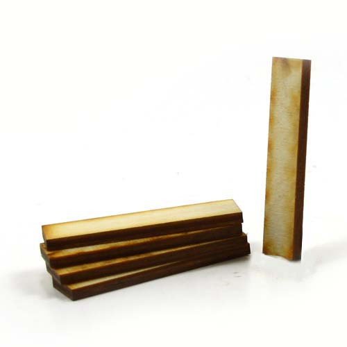 Mylittlewoodshop - Pkg of 100 - Rectangle - 2 inches tall by 1/2 inch wide and 1/8 inch thick unfinished wood(LC-RTRD26-100)