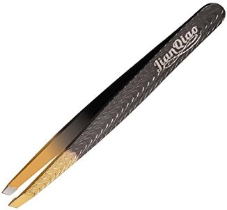 JianQiao Tick Slanted Tweezers - Stainless Steel Metal tweezer Professional for your Eyebrow Sharp and Smooth Cutting.