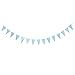 Blue Happy Birthday Banner Triangle Garland - Elegant Party Bunting Flags Decorations Birthday Party Supplies - Size Small - 3.75 x 5.5 Inch Flags, 10 Feet Length