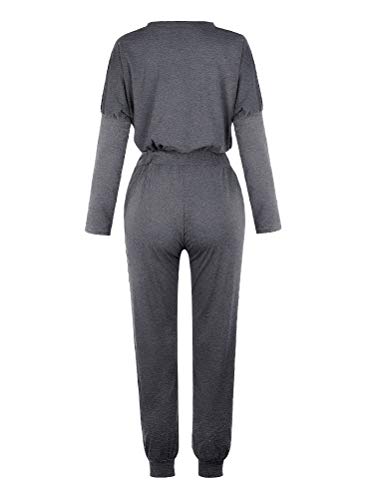 ORANDESIGNE-Damen-Trainingsanzug-2-Teiler-Hausanzug-Kuschelig-Jogginganzug-Sportliche-Hose-Mit-Kordelzug-Und-Taschen