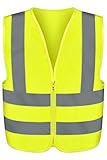 Neiko 53941A High Visibility Safety Vest, Large, Neon Yellow