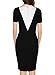 WOOSEA Women's Short Sleeve Colorblock Slim Bodycon Business, Black, Size Small