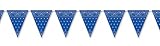 Beistle 57720-B Bandana Pennant Banner, 11" x 12', Blue/White