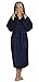 Arus Women's Classic Hooded Bathrobe Turkish Cotton Terry Cloth Robe (L,N.Blue)