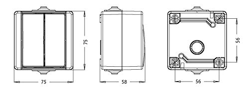 Kopp Nautic Serienschalter, Aufputz, für Feuchtraum, 250V (10A), IP44, 565515009, anthrazit – Bild 4