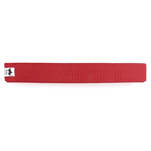 Milue Professional Taekwondo Belt Karate Judo Double Wrap Martial Arts Stripe Sports (Red)