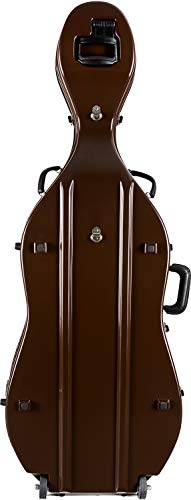 image for Bobelock Model 2000 4/4 Cello Case with wheels, Burgundy exterior/Tan 