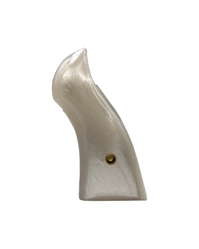 KSR06 ## New Smith & Wesson K/L S&W K L Frame Square Butt Revolver Grips Smooth White Pearl Resin Handmade Handcraft Silver Medallions Sport for Men Birthday Gift by Handicraftgrips