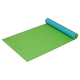 Gaiam Premium Solid Two-Sided Yoga Mat, Sea Turtle, 5mm