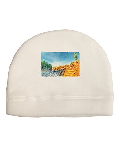TooLoud Castlewood Canyon Watercolor Child Fleece Beanie Cap Hat
