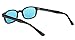 Pacific Coast Original KD's Biker Sunglasses (Black Frame/Turquoise Lens)