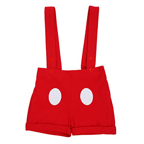 Mickey-outfit voor pasgeborenen, uniseks, voor de eerste verjaardag, rompertje, vlinderdas, bretels, shorts en… - Image 5