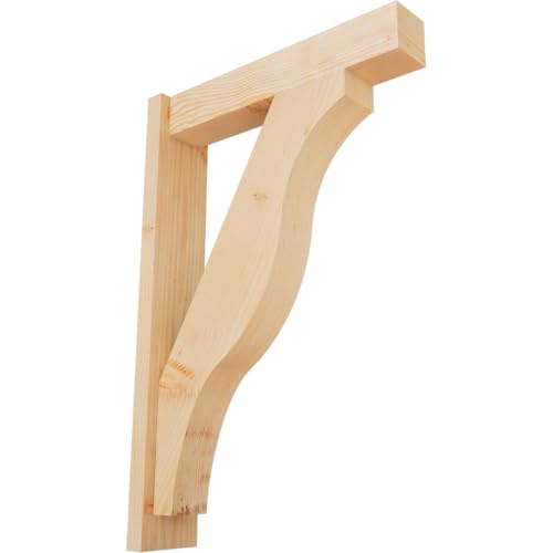 5 1/2"W x 24"D x 36"H Funston Block Smooth Outlooker, Douglas Fir