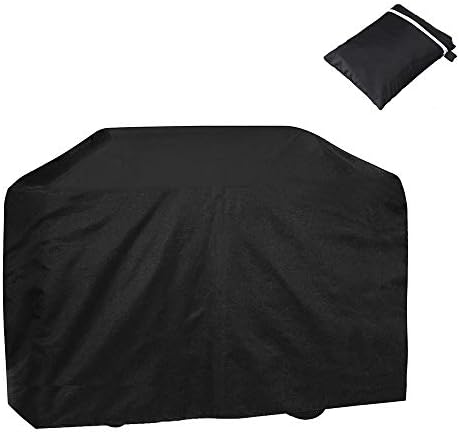 Westspark 58 inch Waterproof BBQ Grill Cover, Smoker Gas Barbecue Grill Coat Outdoor Protector Covers Dust & Water Resistant, Rip Resistant, Black