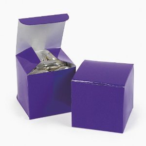Mini Purple Gift Boxes (2 dz) by Fun Express by Fun Express