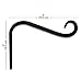 Gray Bunny 2 Pack Outdoor Plant Hanger Hook, 6” Victorian Heavy Duty Iron Wall Hooks for Bird Feeders, Lanterns, Wind Chimes, Patio Decor - Black