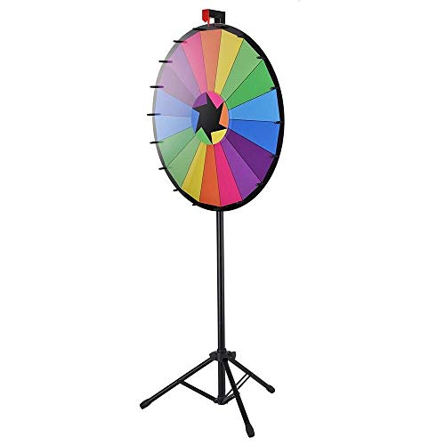 AyaMastro 30 inches Prize Wheel Spinning Slot Colorful Spin Game Adjustable Tripod Stand Corporate Events Fortune Activities Trade Show Parties with Ebook