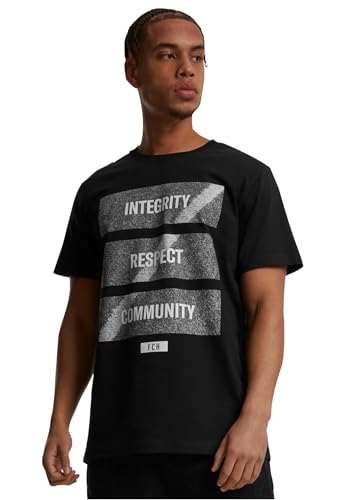 MERCHCODE Herren T-Shirt Footballs Coming Home Integrity, Respect, Community Tee, Regular Fit, Baumwolle 100%, XS
