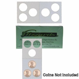 3 Hole Penny Paper Mylar Coin Flips 2x2 Guardhouse 50 pack
