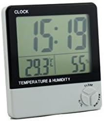 Hankcares Large Screen Lcd Digital Wall Clock Thermometer with Humidity