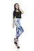 Sunzel Women Leggings Women's Digital Print Ankle Length Footless Design Leggings Blue Lightning