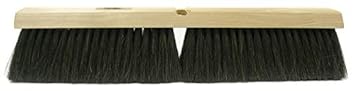Weiler 420 Push Broom Head - Black Horsehair / Polypropylene Fine 3 in Bristle - 24 in Hardwood Block - 42014 [PRICE is per B