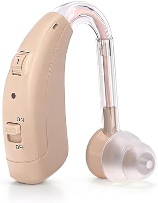 Reducción de ruido digital volumen ajustable. Dispositivo de sonido recargable para personas mayores, con Diseño retroauricular cómodo y ligero con puerto de carga tipo C.