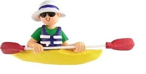 Kayak ornament christmas tree rafting canoe paddle boat boy personalized gift
