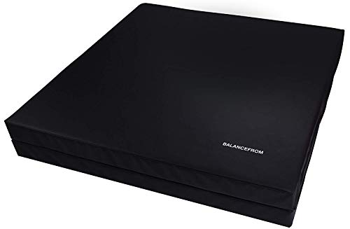 BalanceFrom GoGym All-Purpose 4'x8'x4 Extra Thick High Density Anti-Tear Gymnastics Gym Folding Exercise Aerobics Mats