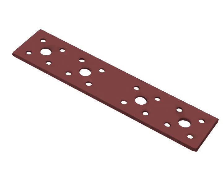 BPC Fixings Dual Coated Flat Bracket 10-Piece Set, 180 mm Length x 40 mm Width