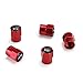 TK-KLZ 5Pcs for Jeep Skull Logo Car Wheel Tires Valve Stem Caps for Chrysler Jeep Grand Cherokee Wrangler Compass Cherokee Renegade Patriot Grand Comander Decoration Accessories (Red)