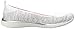 Skechers Sport Women's Microburst One up Fashion Sneaker,White/Silver,10 M US