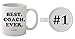 Funny Guy Mugs Best Coach Ever Ceramic Coffee Mug - 11oz - Ideal Funny Coffee Mug for Women and Men - Hilarious Novelty Coffee Cup with Witty Sayings