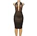 START 2016 Women Sexy Lace Deep V Halter Backless Bandage Cocktail Club Dress (US=8, Black )