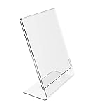 Source One 6-Pack 8.5 x 11 Acrylic Slanted Sign Holders (SB-8511-6)