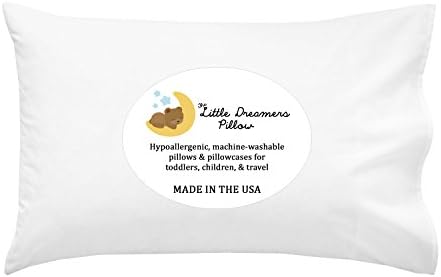 Little Dreamers Toddler Pillow with Case, White