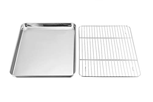 TeamFar Baking Sheet with Rack Set, Stainless Steel Baking Pan