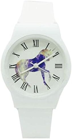 Hansying White Strap Cartoon Unicorn Design Kids Children Student Women 30M Waterproof Quartz Watch