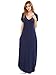 Verdusa Women's Casual V Neck Side Split Beach Long Maxi Dress Navy L