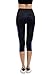 IMIDO Women's Yoga Capri Pants Sport Tights Workout Running Leggings with Side Pocket (M, Capri Pants)