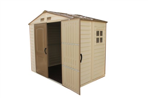 StoreAll 8 x 6 Vinyl Storage shed with Foundation - Garden ...