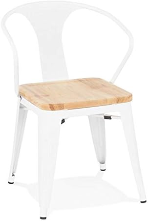 Alterego Stuhl Industriel 'Metropolis' aus Metall in weiß: Amazon.de