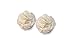 Flower Shoe Clips Ivory Zinnia