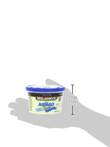 Milano's Asiago Cheese Deli Cup, Grated, 8 Ounce