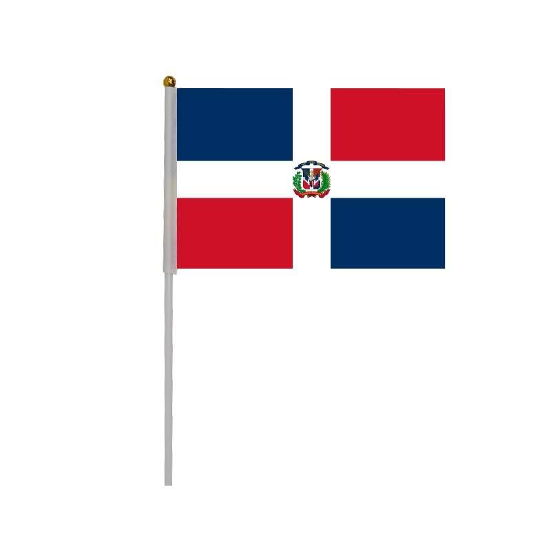 Pandiui23 20 Pieces of Hand Crank Flags Dominican Republic Parties, Parades, Hand Flag, Sports Events, Bars Decoration Flags Dominican Republic, Dominican Republic Pennants