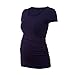 Liu & Qu Women's Maternity Classic Side Ruched T-Shirt Tops Mama Pregnancy Clothes