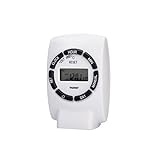 NSi Industries 454E Digital Light Timer with Multiple ON/OFFs, 1 Grounded Outlet
