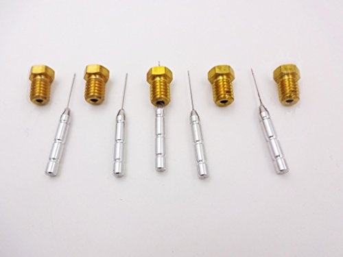 WanPower 0.3mm Drill Bit for 3D Makerbot Printer Nozzle Cleaning + 0.4mm Printer Extruder Brass Nozzle Print Head for MK8 Makerbot, Pack of 5 Sets