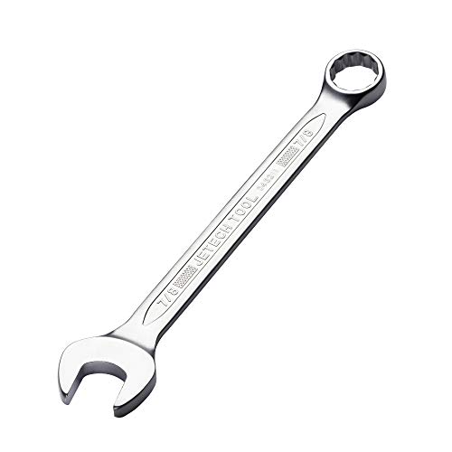 Jetech 7/8 Zoll Ringmaulschlüssel - Schraubenschlüssel in Industriequalität mit 12-Punkt-Design, 15-Grad-Versatz, Chrom-Vanadium-Stahl, geschmiedet, w