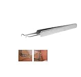 UNKE Stainless Steel Bend Curved Blemish Extractor Tool for Remove Come dones Whitehead Blackhead Acne Pimple Beauty Tools